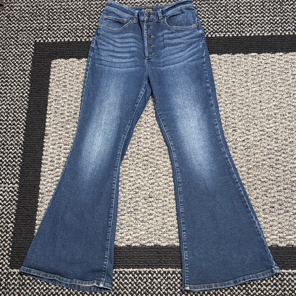 Lee High Rise Flare Jeans Women’s 29 Stretch Cotton Modern Casual Classic Denim